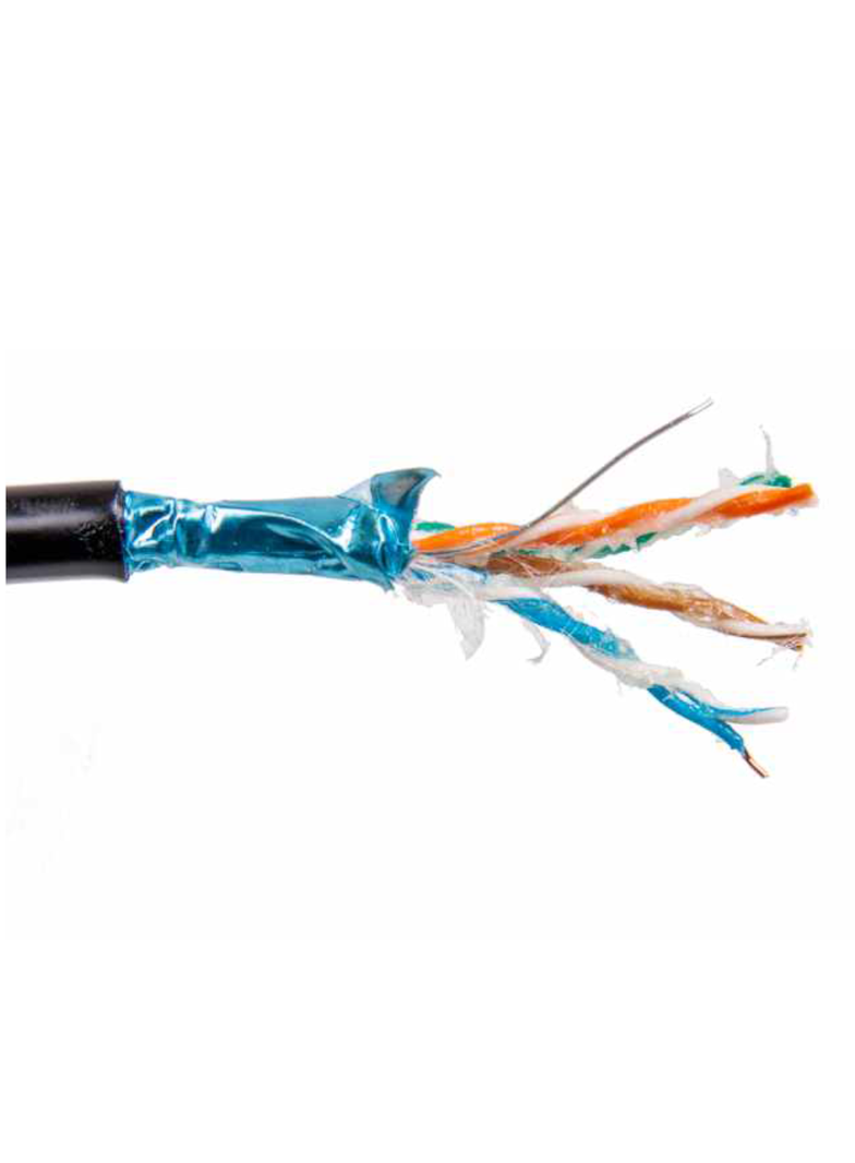 Kabel SecurityNET F/UTP kat. 5e, zewnętrzny, żelowany PE 500m