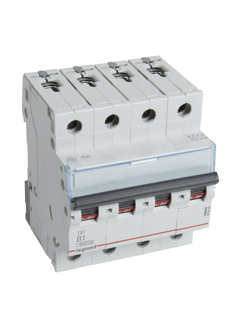 WYŁĄCZNIK NADPRĄDOWY S 304 4P B 1A 6000A SERII TX3, Legrand