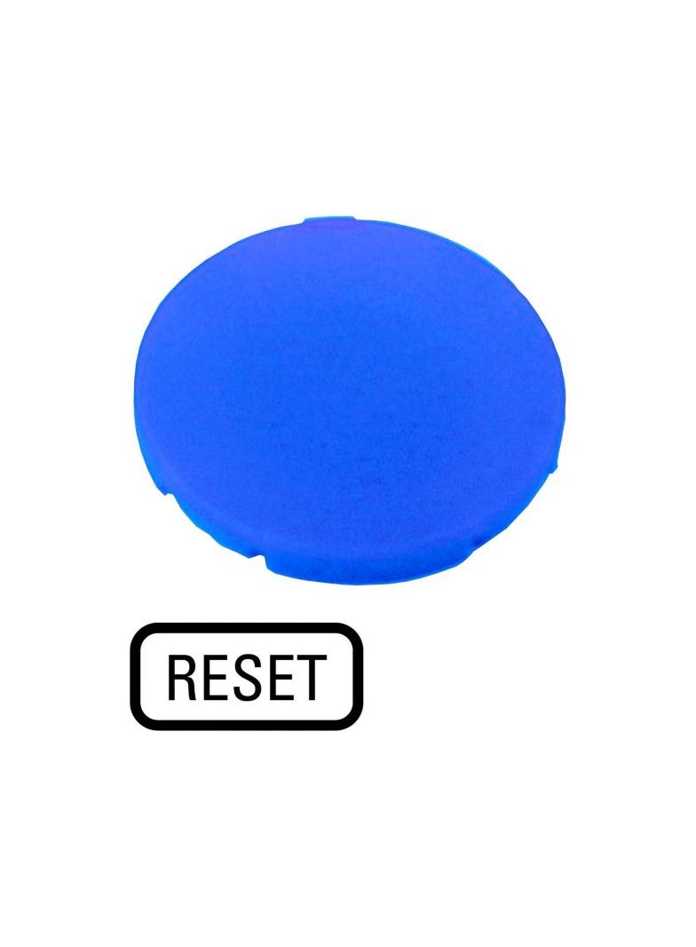M22-XD-B-GB14 Soczewka do przycisku 22mm płaska niebieska z opisem /RESET/ 218204 EATON