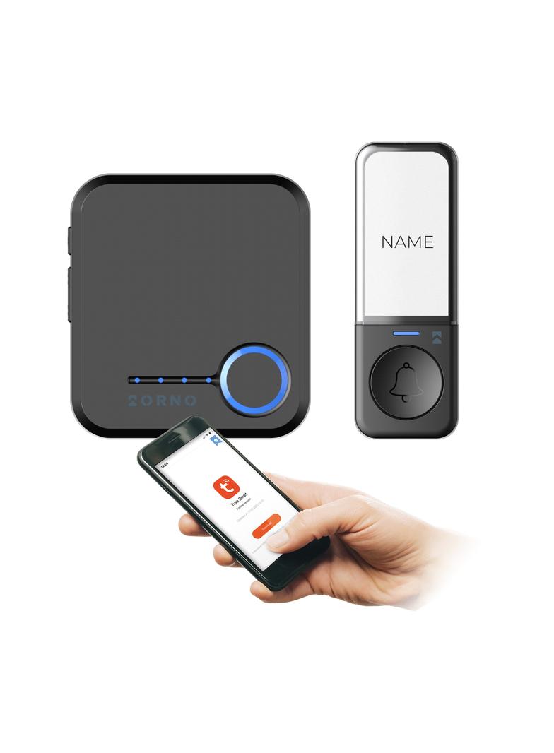 Dzwonek bezprzewodowy SIGO AC sieciowy Wi-Fi przycisk bezbateryjny 32 dźwięków ORNO