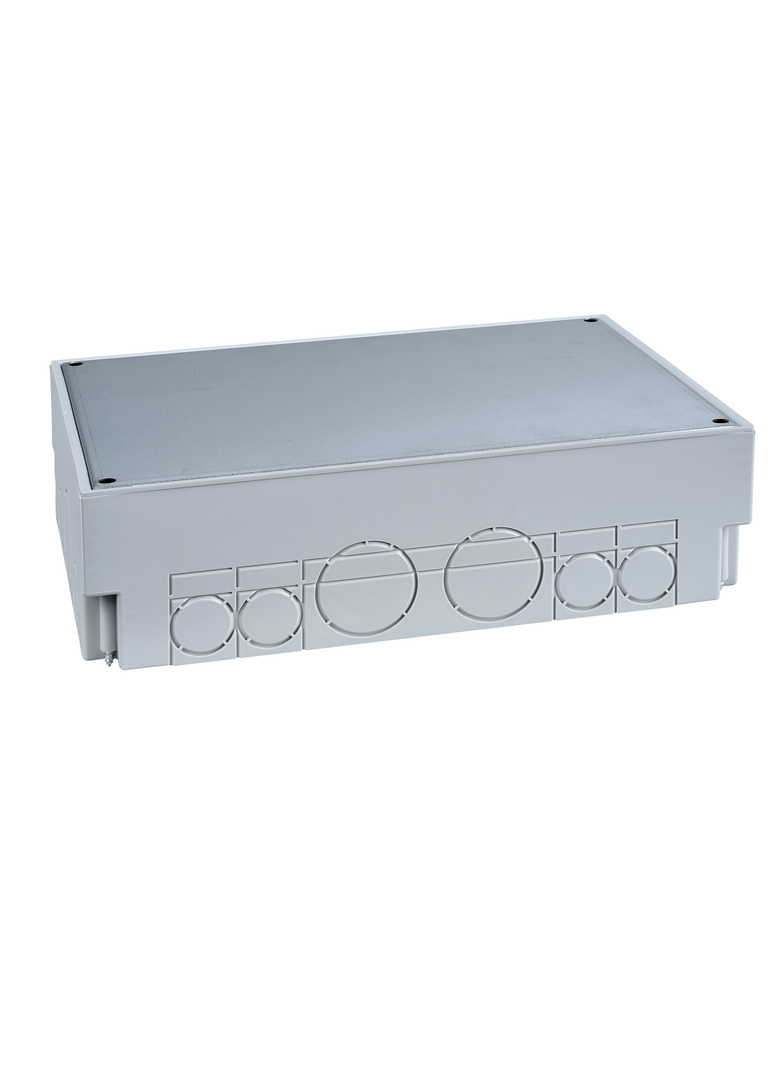 Optiline 45 forma do wylewek kwadratowa do puszek podłogowych 6/8 modułowych, tworzywo