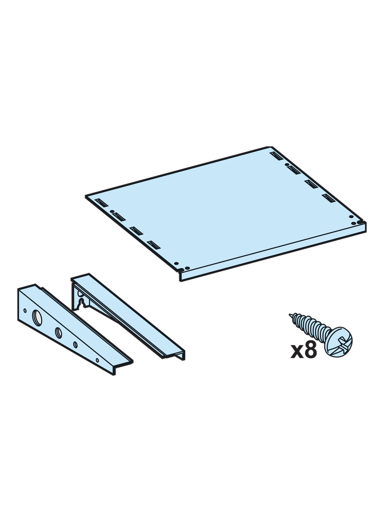 Rozdzielnice PrismaSet, dach do przedziału obudowy IP55 300mm