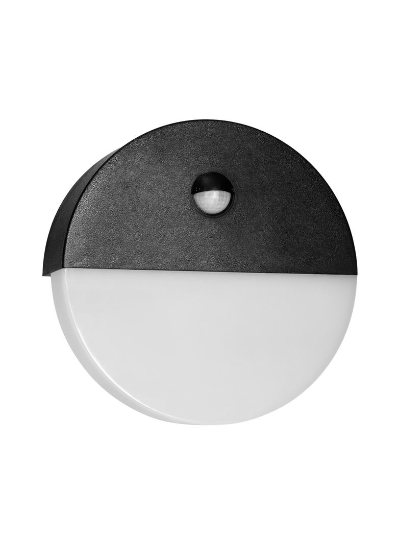 HALIT LED 10W oprawa ogrodowa z czujnikiem ruchu 140st 600lm IP65 4000K IK10 czarna AD-OP-6116BLPMR4 ORNO
