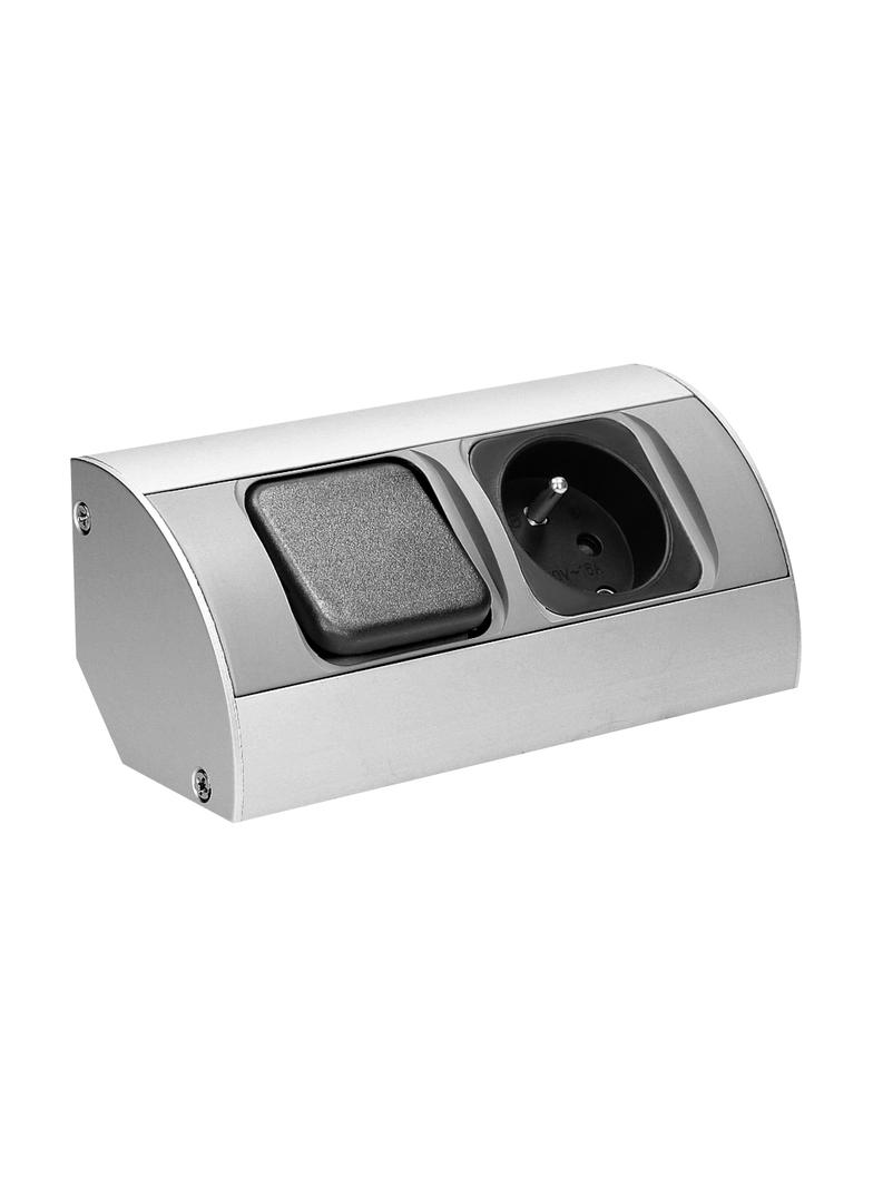 Gniazdo meblowe z wyłącznikiem, 1x2P+Z OR-AE-1302 ORNO