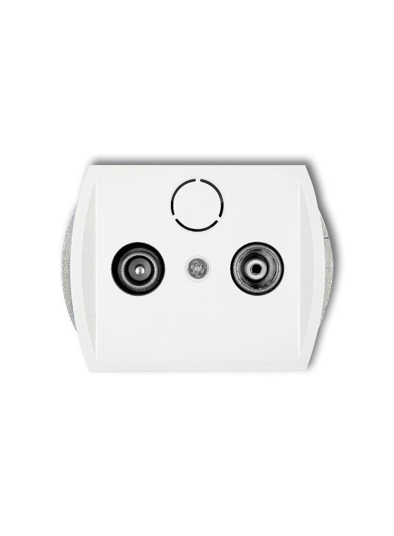 TREND Mechanizm gniazda abonenckiego RTV przelotowego 15dB biały