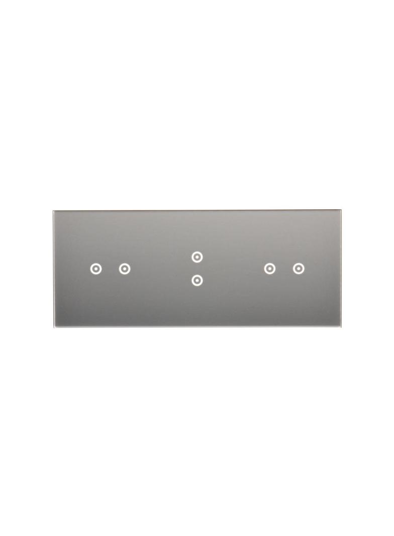 Simon 54 Touch Panel dotykowy S54 Touch 3 moduły 2 pola dotykowe poziome + 2 pola dotykowe pionowe + 2 pola dotykowe poziome srebrna mgła DSTR3232/71 KONTAKT