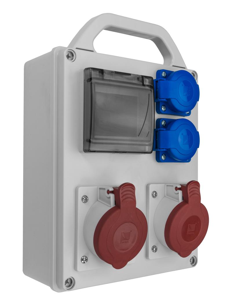 R-BOX 240R 4S,  2x16A/5p, 2x250V, puste okno