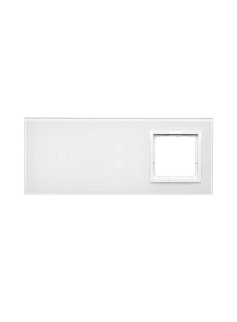 Simon 54 Touch Panel dotykowy S54 Touch 3 moduły 1 pole dotykowe + 2 pola dotykowe pionowe + 1 otwór na osprzęt S54 biała perła DSTR3130/70 KONTAKT