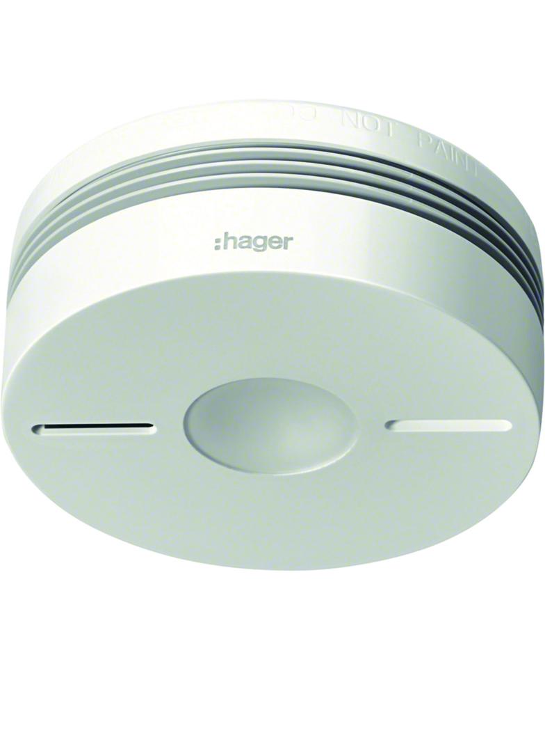 Czujnik dymu radiowy zasilany bateryjnie biały TG550A HAGER