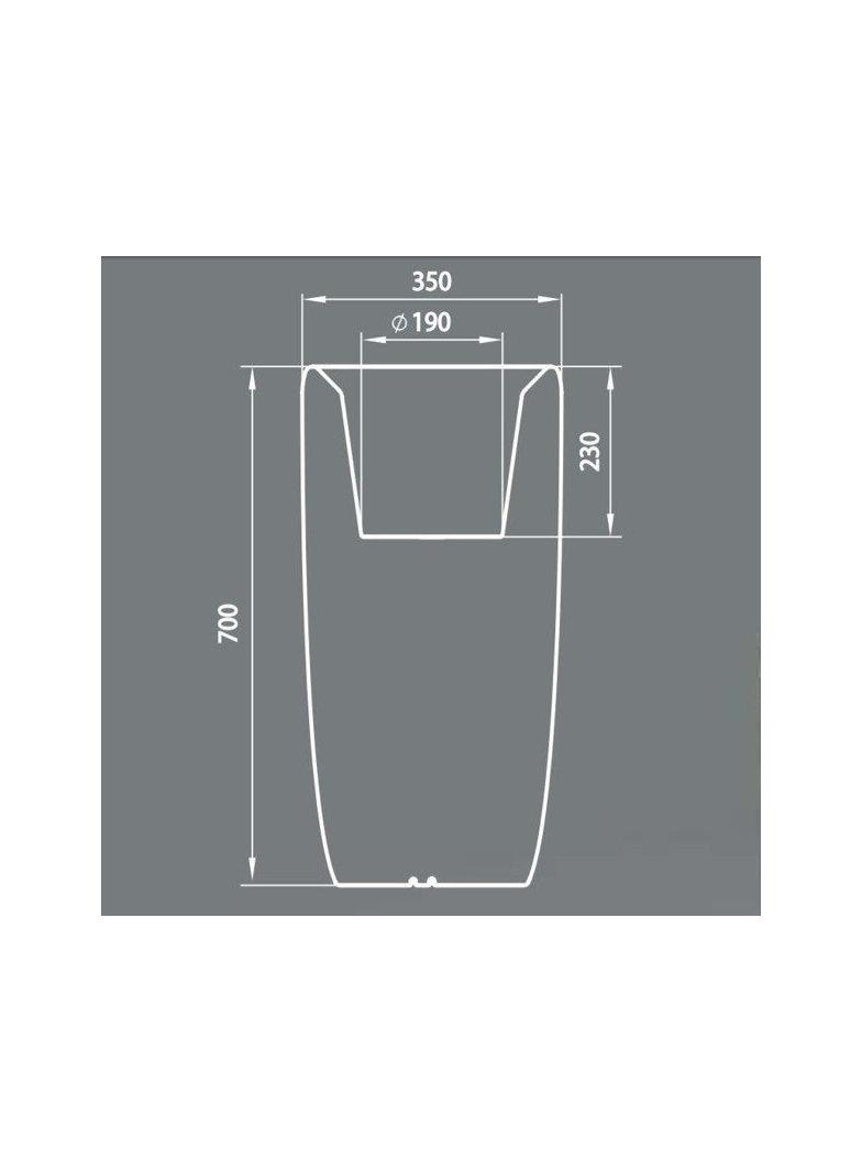 Nowodvorski lampa stojąca zewnętrzna (świecąca donica) Flowerpot M E27 biała 9712