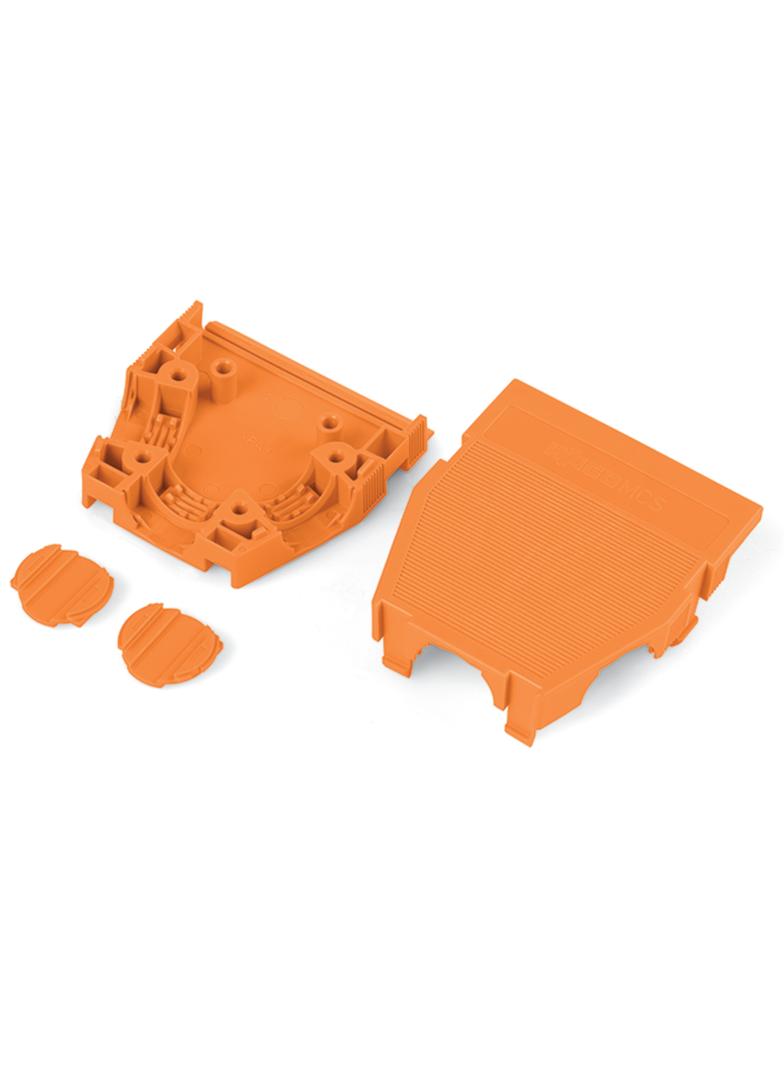 obudowa zabezpieczająca przewody 9-bieg. pomarańczowa raster 5,08 mm