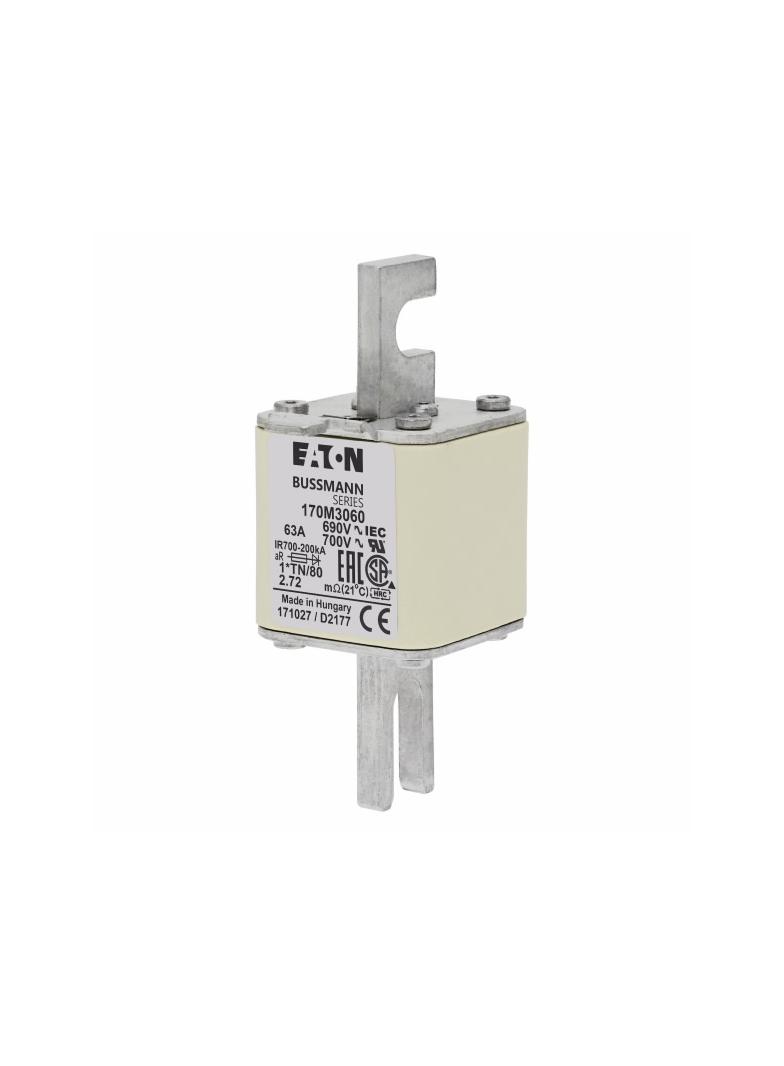 63A 690V 1*TN/80 aR INDICATOR FUSE Wkładka szybka 63A AC 690V compact DIN 1 45x58x104 mm, 170M3060 E