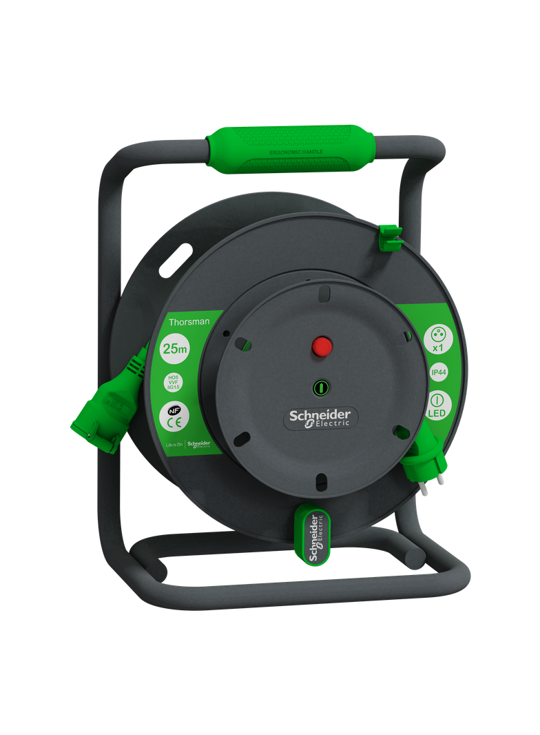 Thorsman Przedłużacz bębnowy rozszerzony 25m IP44 HO5VVF 3G1.5 IMT33154 SCHNEIDER
