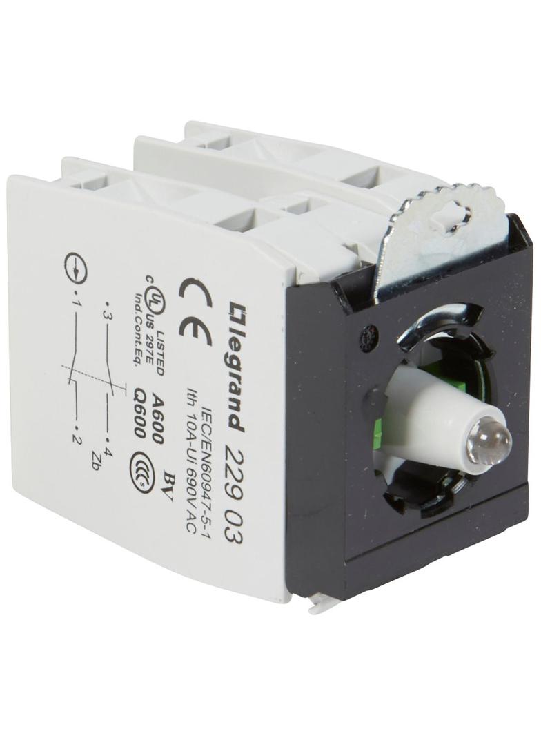 OSMOZ KORPUS KOMPLETNY, GŁÓWKA PODŚWIETLANA CZERWONA 230 V, 2R/Z + UCHWYT POTRÓJNY ZACISKI ŚRUBOWE,