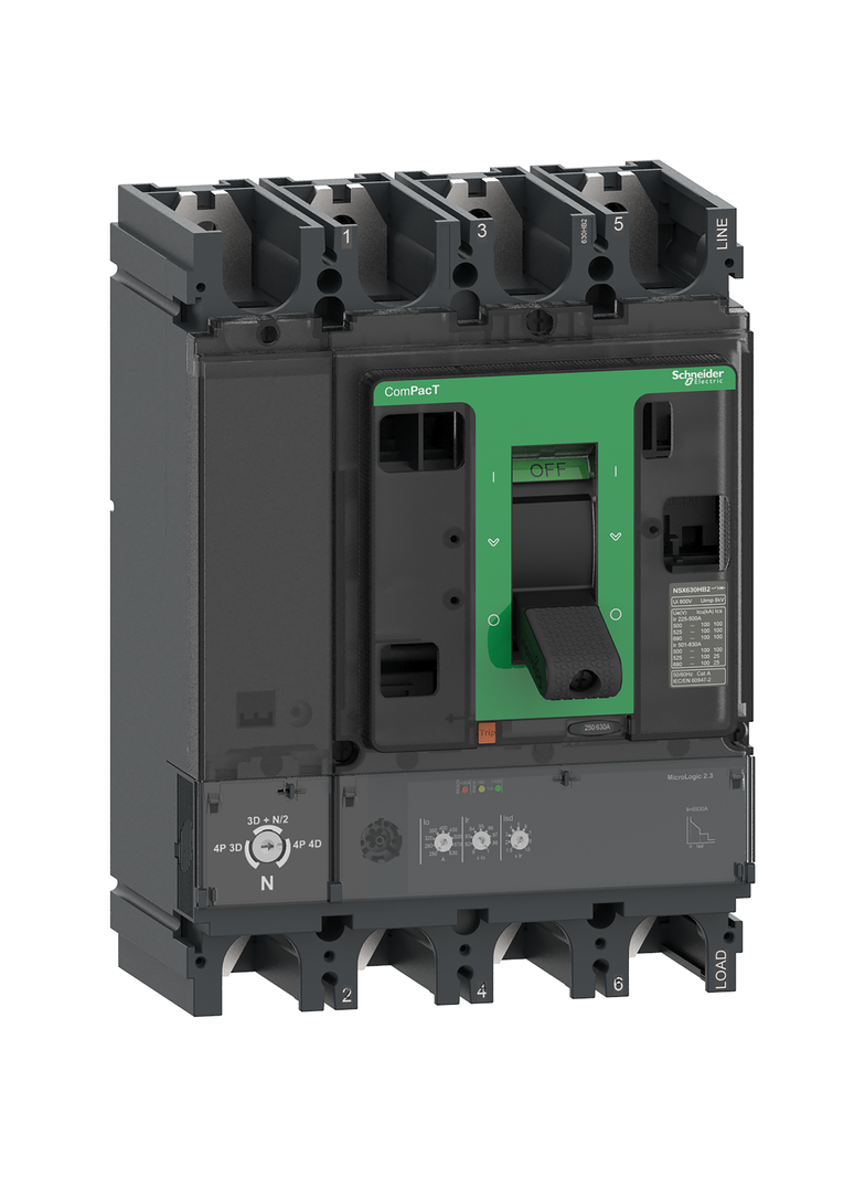 Wyłącznik mocy ComPacT NSX NSX400HB1 Mic2.3 250A 4P C40V42D250 Schneider