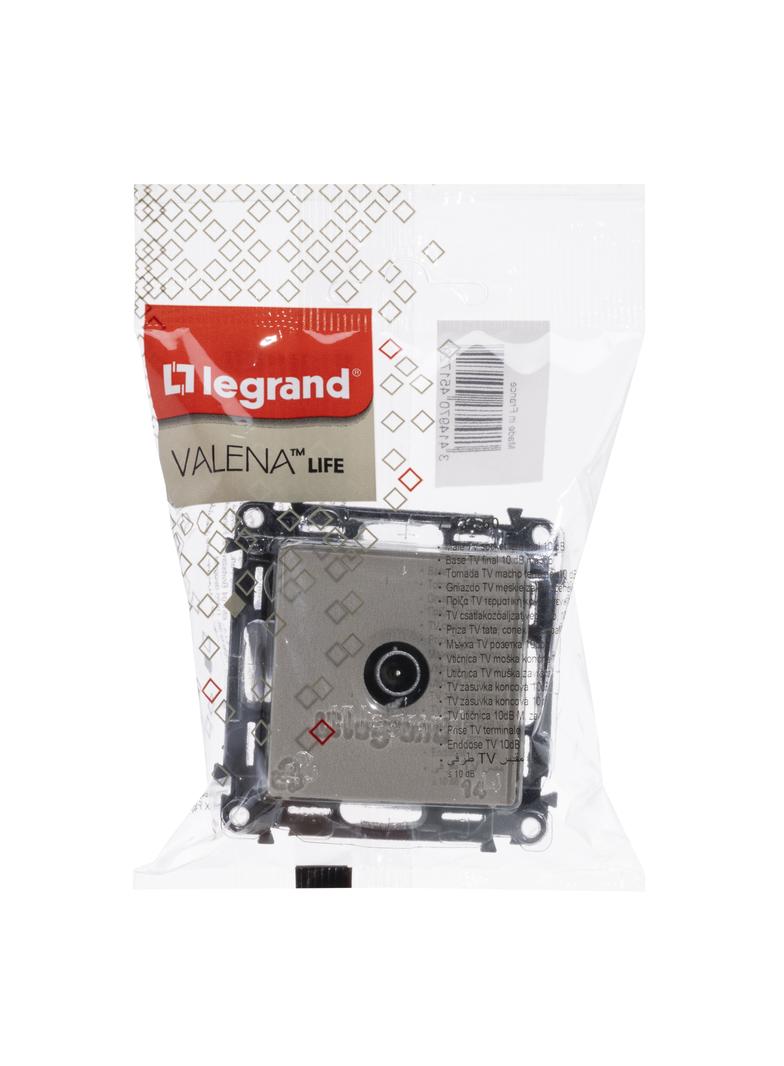 VALENA LIFE GNIAZDO TV ZAKOŃCZENIOWE KREMOWE  , Legrand