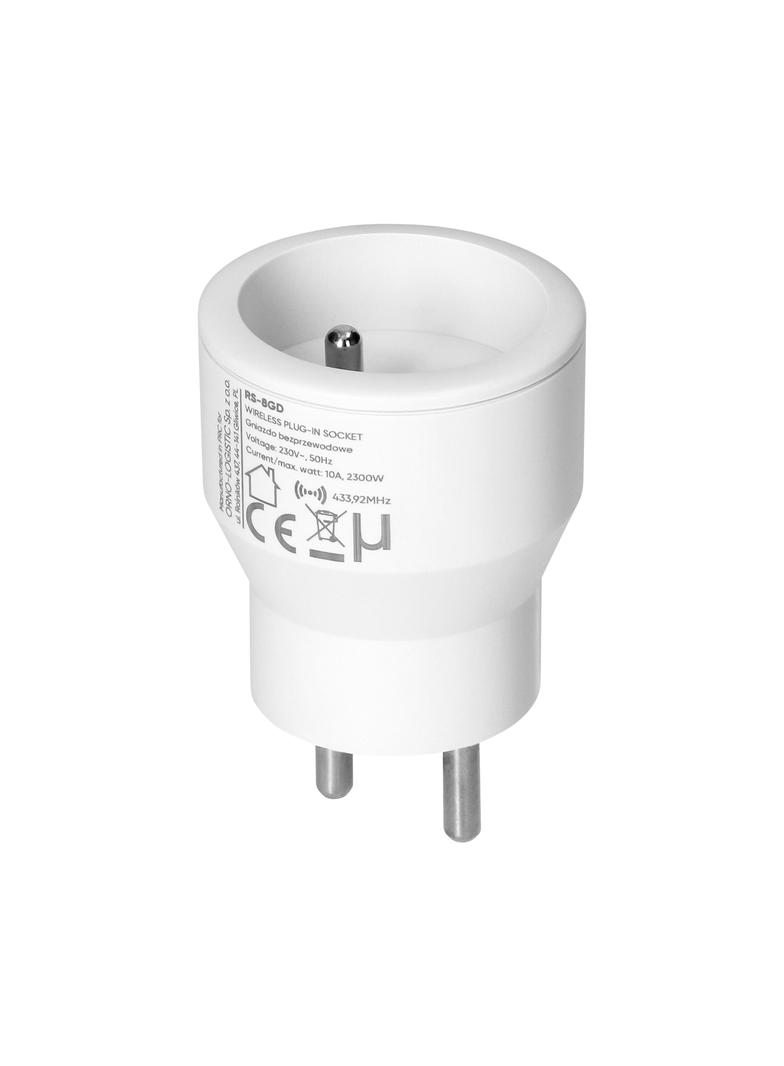 Zestaw bezprzewodowych gniazd MINI, sterowanych pilotem 1+1, 2300W