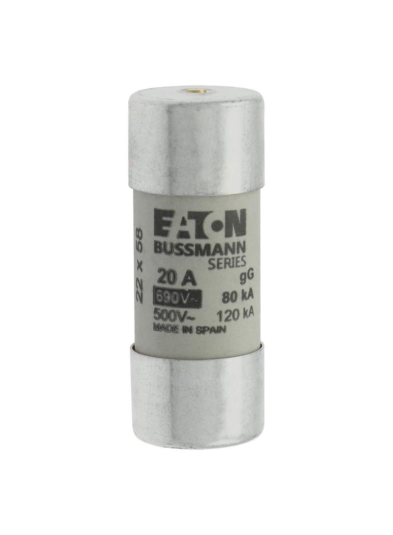 C22G20S Wkładka cylindryczna z wybijakiem 22x58 20A GG 690V C22G20S EATON