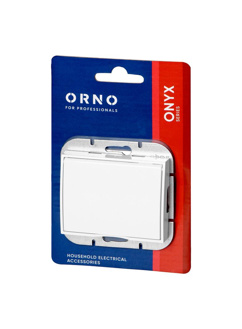 Gniazdo pojedyncze podtynkowe 2P+Z Schuko bryzgoszczelne z klapką Onyx, 16A, 250V, PT-17OH, biały OR-OE-7505(GS)/WW ORNO