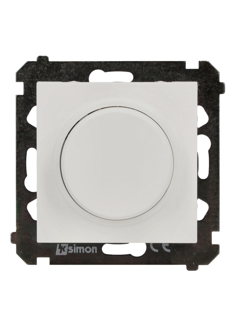 Simon 55 Ściemniacz obrotowy do LED ściemnialnych 230 V 2–200 W Biały mat TES9L.01/111 KONTAKT