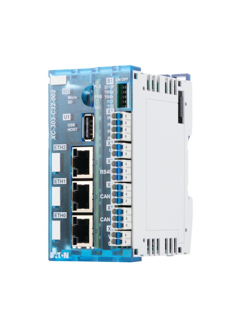 XC-303-C32-002 PLC XC300: CAN1 CAN2 RS485 ETH0 ETH1 ETH2 4DIO 191080 EATON