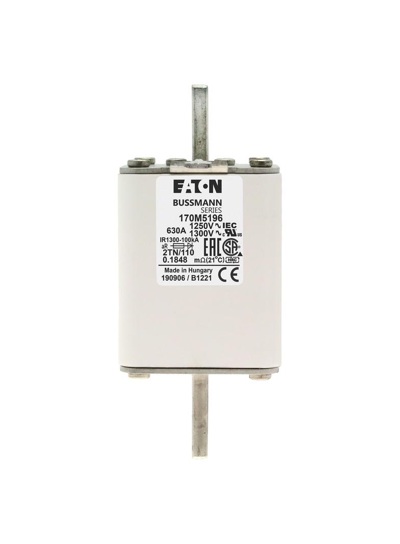 FUSE 630A 1250V 2TN/110 AR CU Wkładka szybka 630A AC 1250V rozmiar 2 61x75x138 mm aR DIN I 170M5196
