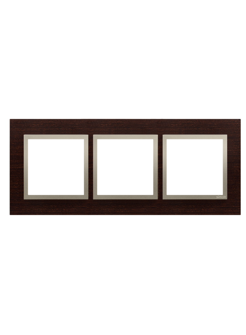 Simon 54 Nature Ramka 3-krotna Nature-Drewno ZŁOTE WENGE IP20/IP44* (*IP44-należy zastosować zestaw uszczelek DUN3) DRN3/85 KONTAKT