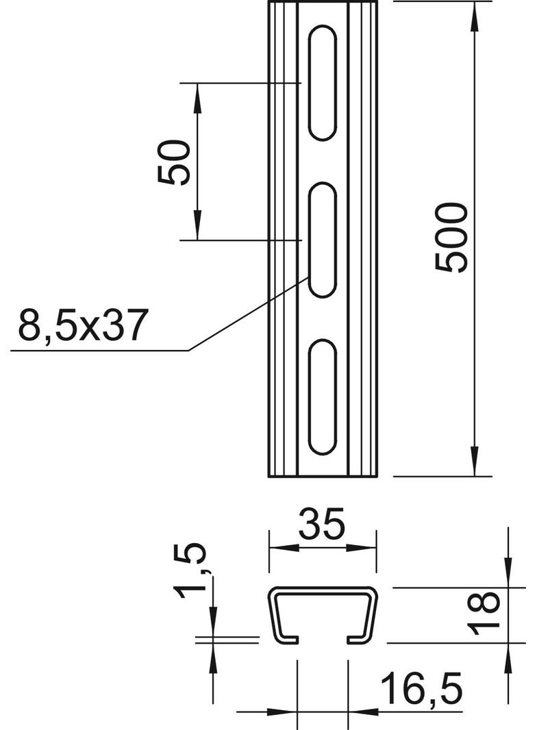 2068, SZYNY PROFIL.PERFOR.500 OC.O.