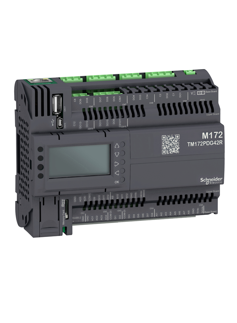 Sterownik PLC HVAC M172 12xDI 12xAI 12xDO 6xAO 2xModbus SL CANModbus TCP BACNet TM172PDG42R SCHNEIDE