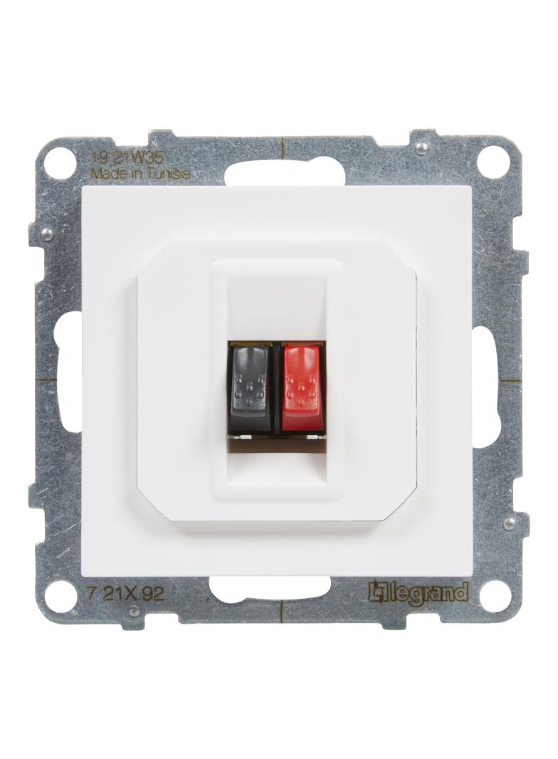 SUNO - Gniazdo głośnikowe pojedyncze, Biały, Legrand