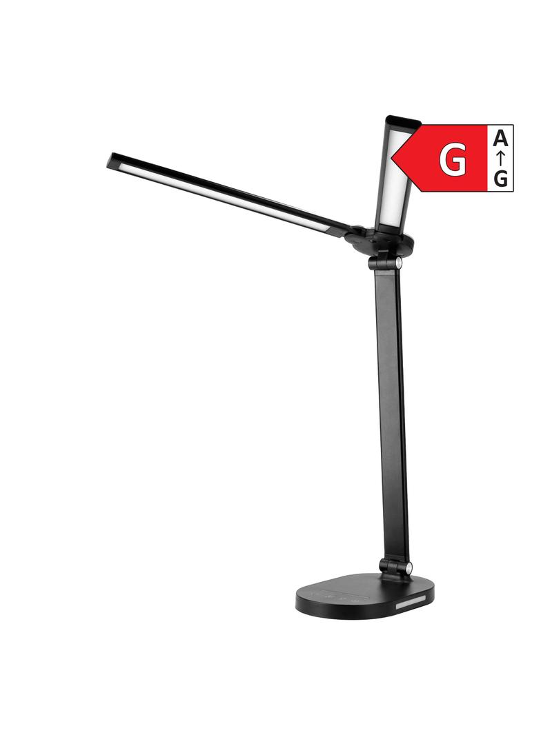 ERGO LED, lampka biurkowa z ładowarką USB, 8W, 400lm, 3000-4000-6000K, zmiana barwy światła, funkcja