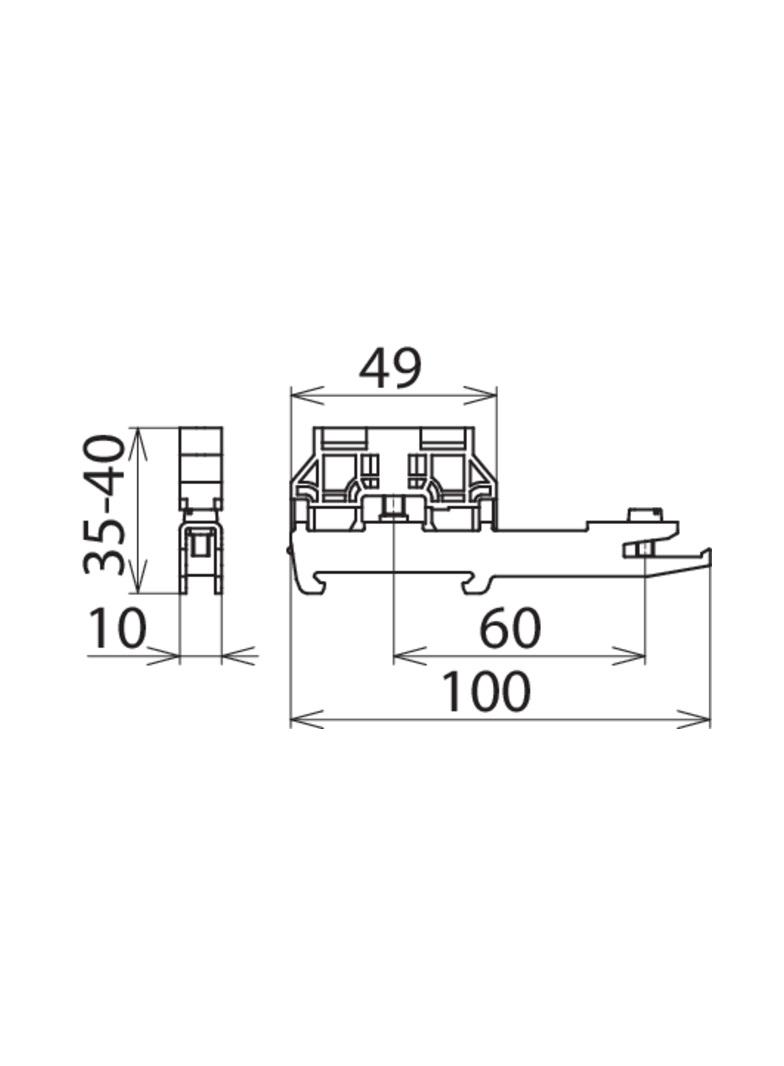 Łącznik szynowy uziemiający, jednostronny, stal ocynowana