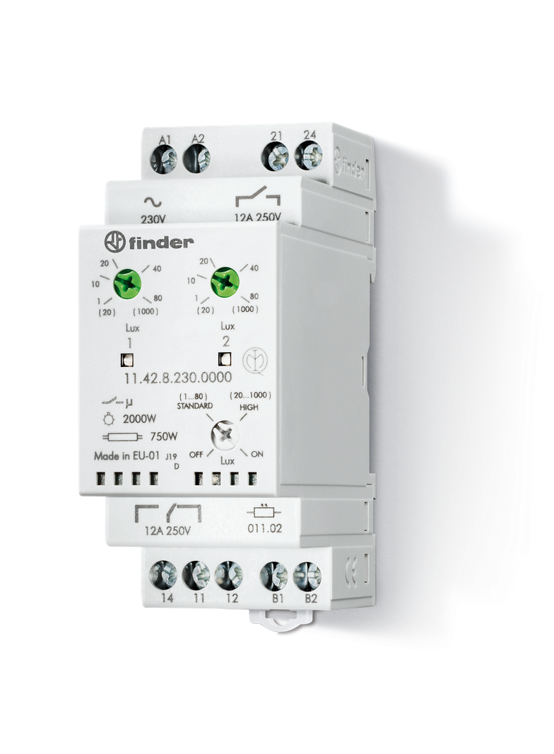 Modułowy przekaźnik zmierzchowy serii 11: 1P + 1Z 12A 230V AC 11.42.8.230.0000 /5szt./ FINDER