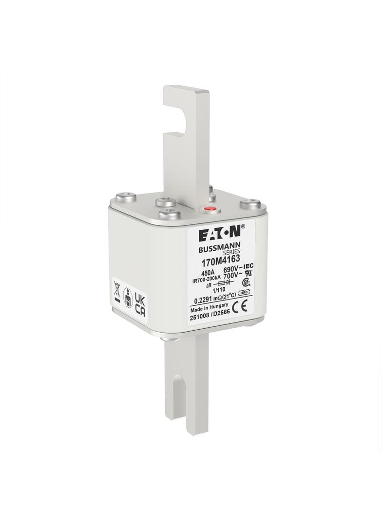 450A 690V 1/110 aR INDICATOR FUSE Wkładka szybka 450A AC 690V DIN 1 53x66x138 mm aR DIN, 170M4163 EA