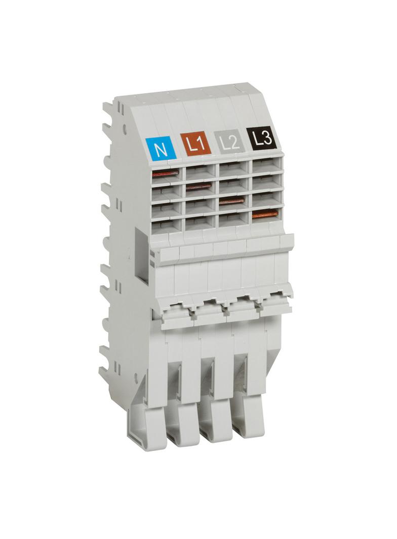 HX3 PODSTAWA WTYKOWA DOAPARATÓW MODUWOŁYCH DX3 1 MODUŁ NA BIEGUN 4P, Legrand