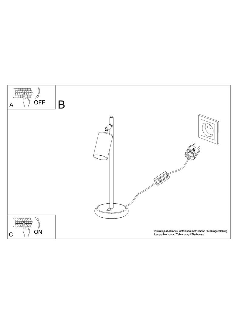 Lampa biurkowa WINX czarny/chrom