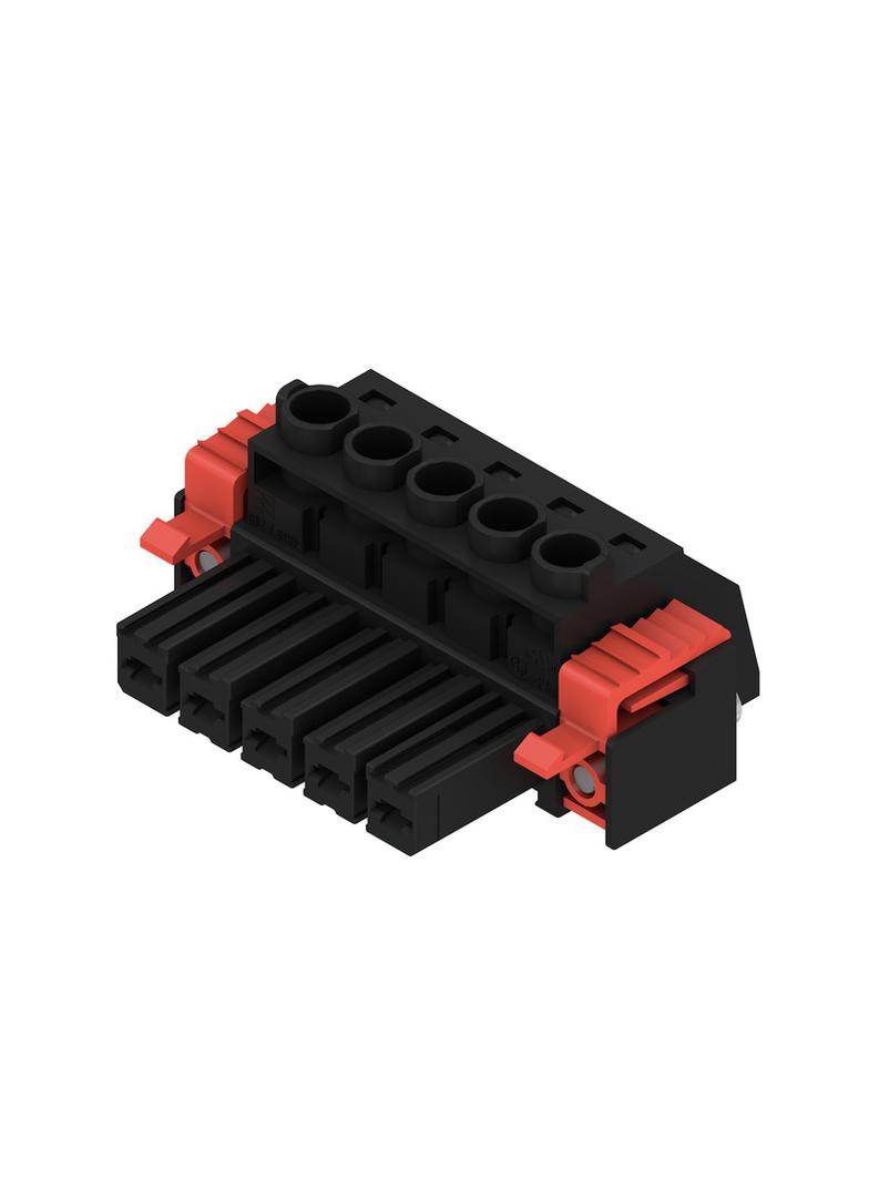 BVZ 7.62HP/05/180SF SN BK BX Wtyk PCB (złącze wiązki), 7.62 mm, Liczba biegunów: 5, Przyłącze z jarzmem /50szt./ 1930190000 WEIDMÜLLER
