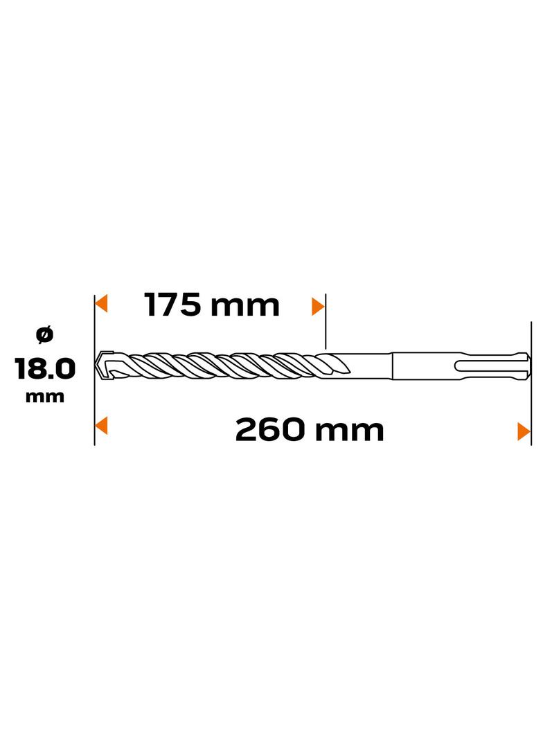 Wiertło do betonu SDS Plus, 18 x 260 mm, S4, quatro