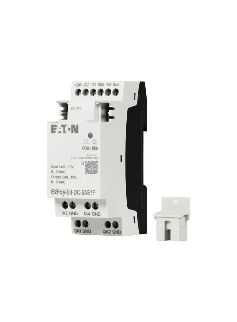 EASY-E4-DC-6AE1P easyE4 Push-in rozszerzenie 24VDC 4AI 2AO (0/4..20mA/0..10VDC) 197516 EATON