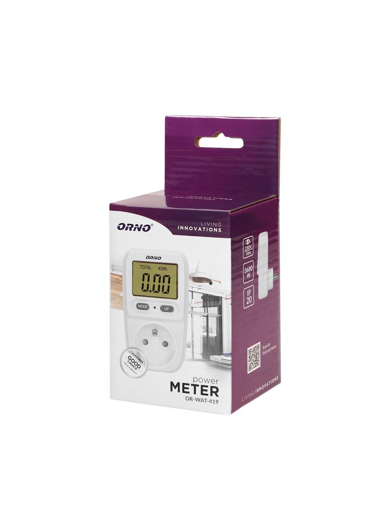 Watomierz, kalkulator energii z wyświetlaczem LCD OR-WAT-419 ORNO