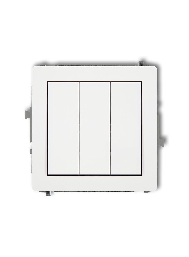 DECO Mechanizm łącznika potrójnego biały