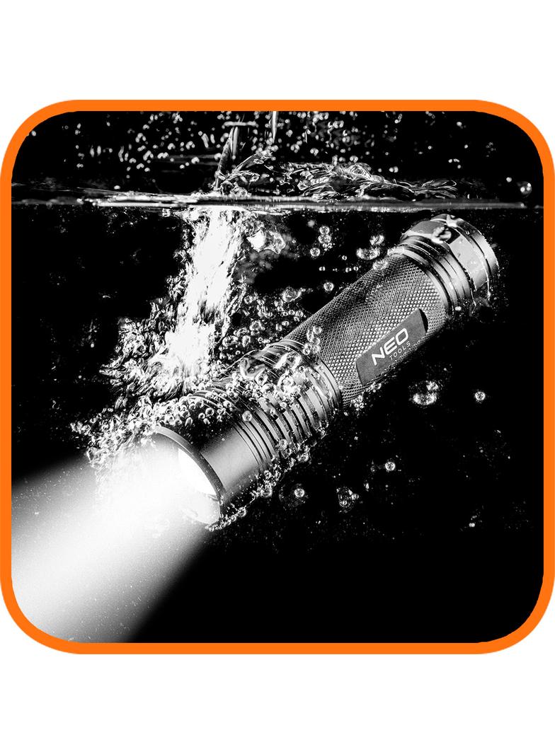 Aluminiowa latarka 200 lum, zoom, IPX7, 3xAAA