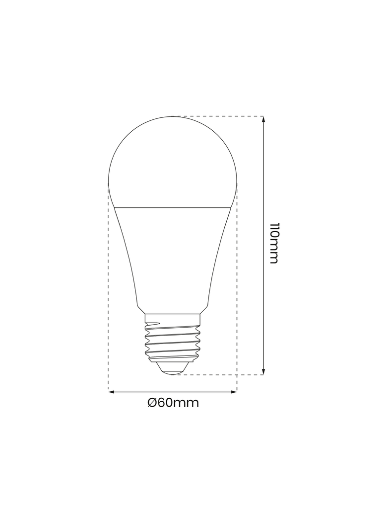 Żarówka LED Wi-FI A60 8W E27 Smart Tuya RGB+CCT+DIM