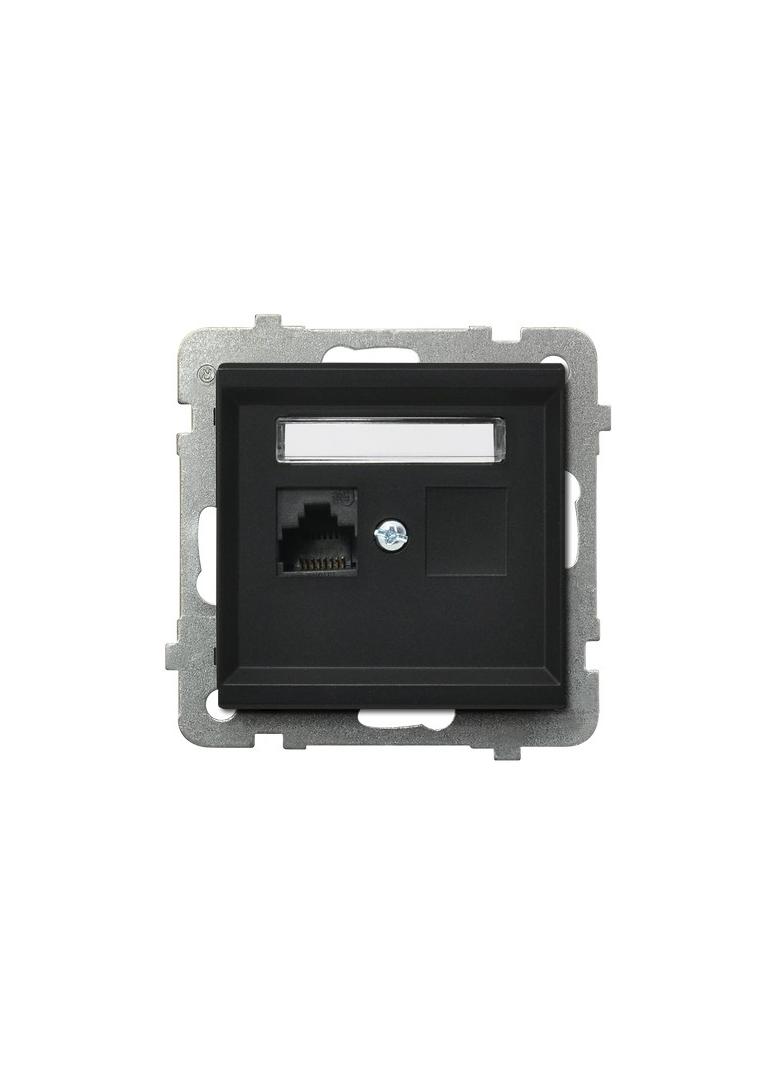 SONATA Gniazdo komputerowe pojedyncze, kat. 5e MMC - kolor czarny metalik