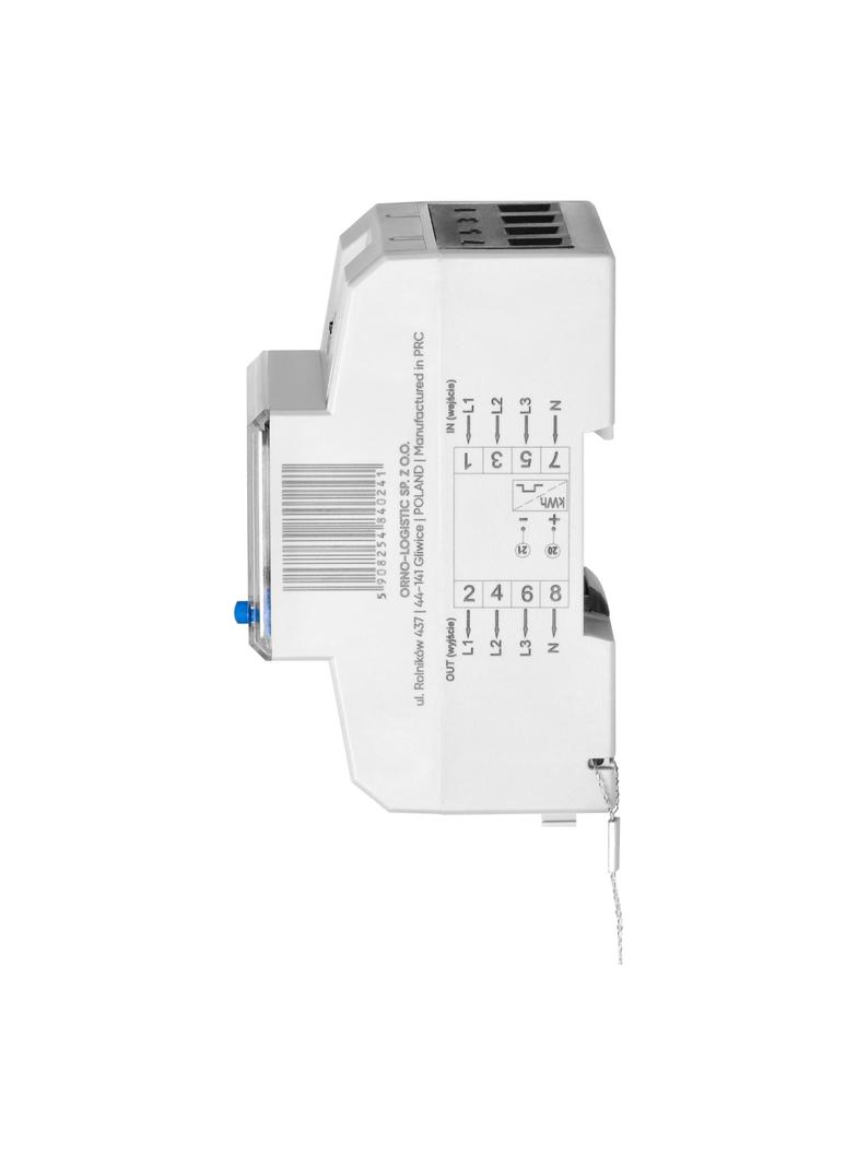 Licznik trójfazowy przycisk reset podlicznik energii prądu 3-FAZ LCD 80A VIRONE EM-6 ORNO