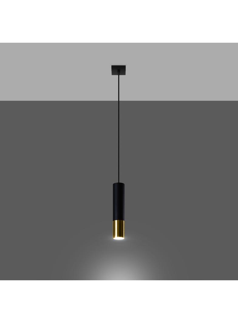 Sollux Lampa wisząca LOOPEZ 1 czarny/złoty SL.0952