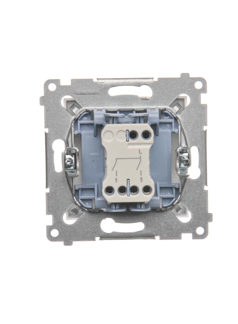 Simon 54 Łącznik świecznikowy do wersji IP44 10A 250V szybkozłączka biały *Posiada wkładkę uszczelniającą pod klawisze DU1W DW5B.01/11 KONTAKT