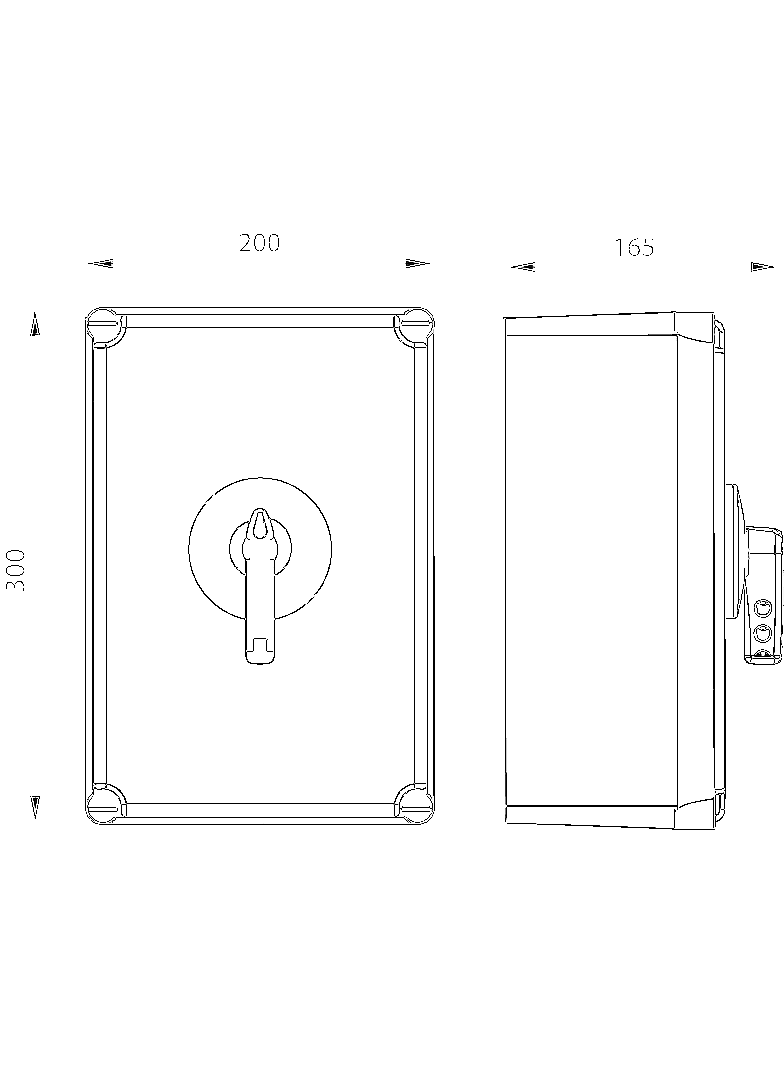 ROZŁĄCZNIK IZOL.4 BIEGUNOWY 160A W OBUDOWIE Z POLIWĘGLANU