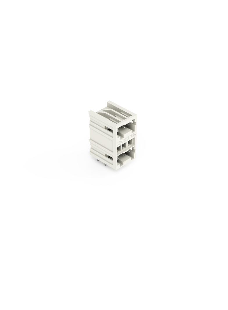 MCS-MINI dwupiętrowy wtyk 2 x 3 bieg. j-szary 3,5 mm /100szt./ WAGO