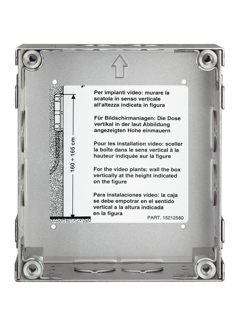 PUSZKA PODTYNKOWA STALOWA DO PANELI SFERA - 1 MODUŁ, Bticino